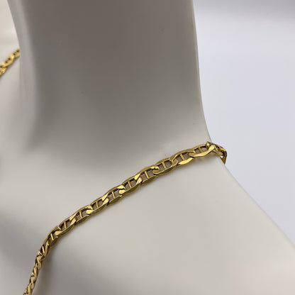 4.5g 14K Yellow Gold Mariner Link Chain