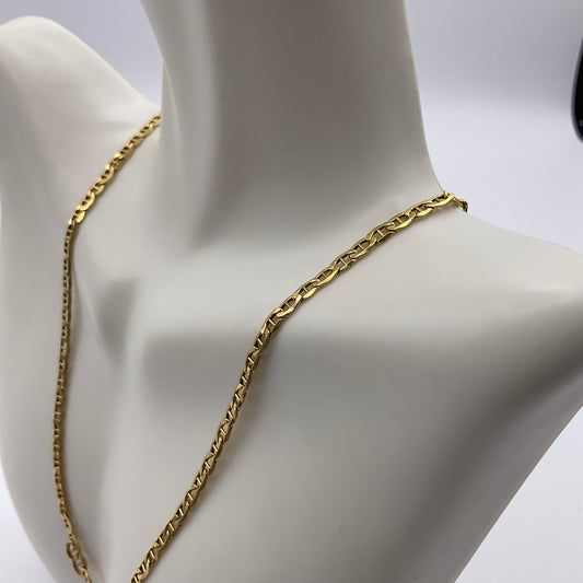 4.5g 14K Yellow Gold Mariner Link Chain