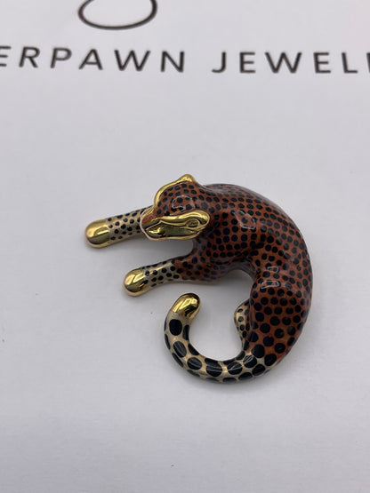 4.1g 14K Yellow Gold Cheetah Pendant