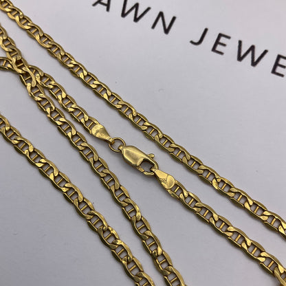 4.5g 14K Yellow Gold Mariner Link Chain