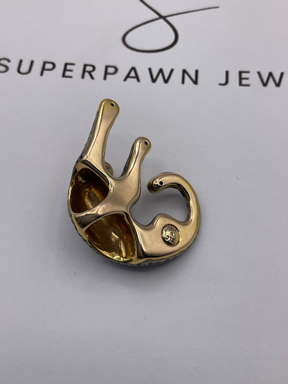 4.1g 14K Yellow Gold Cheetah Pendant