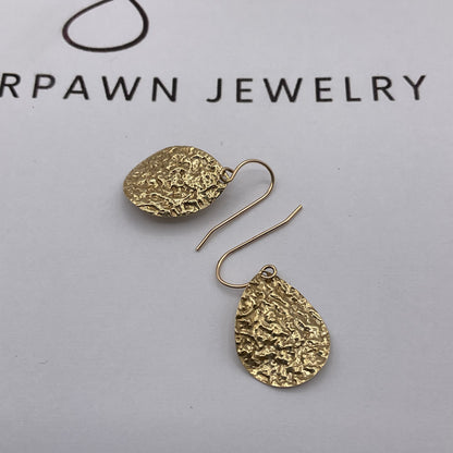 1.4g 14K Yellow Gold Dangle Earrings