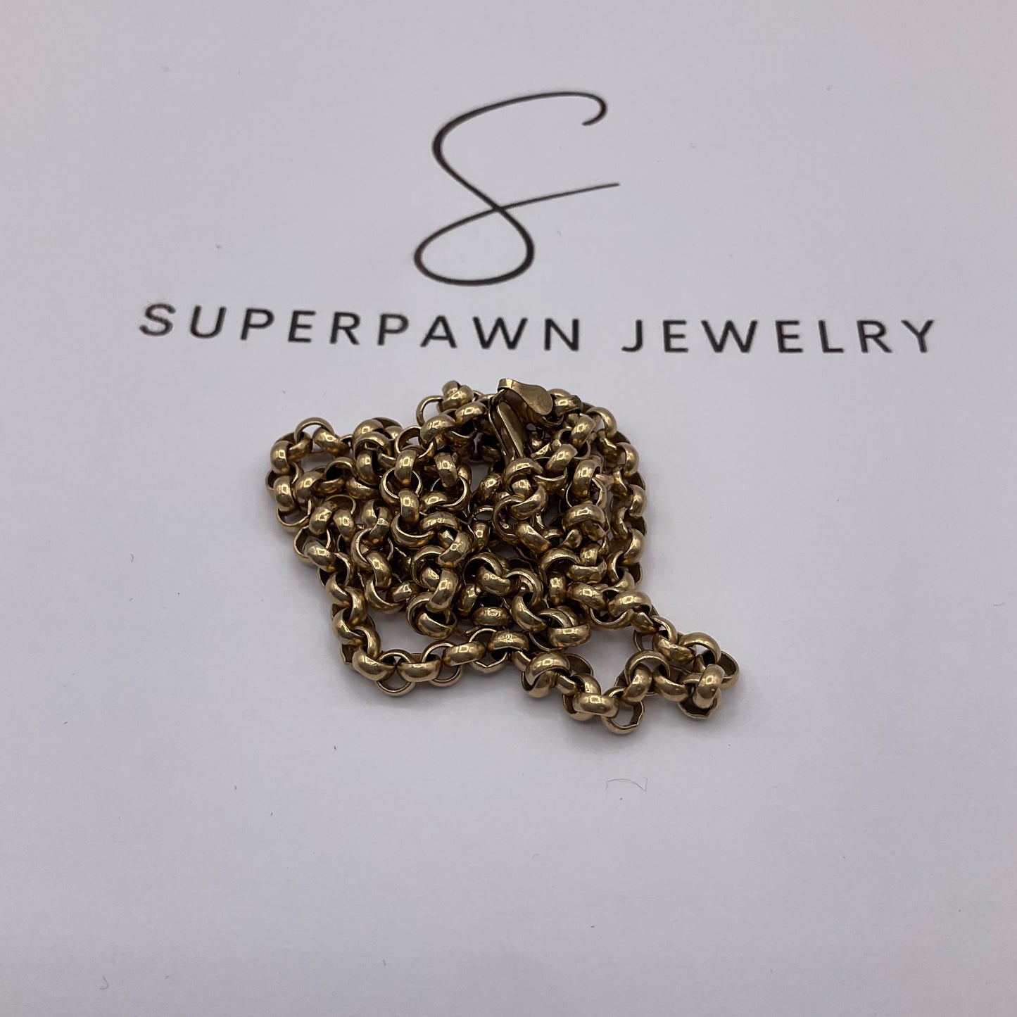 31.1g 10K Yellow Gold Rolo Link Chain