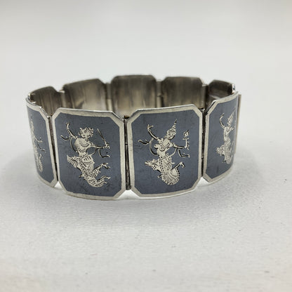 31.5g .925 Sterling Terline Panel Bracelet 7"