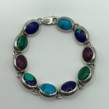 37.6g .925 Sterling Mexico Bracelet 7.5"