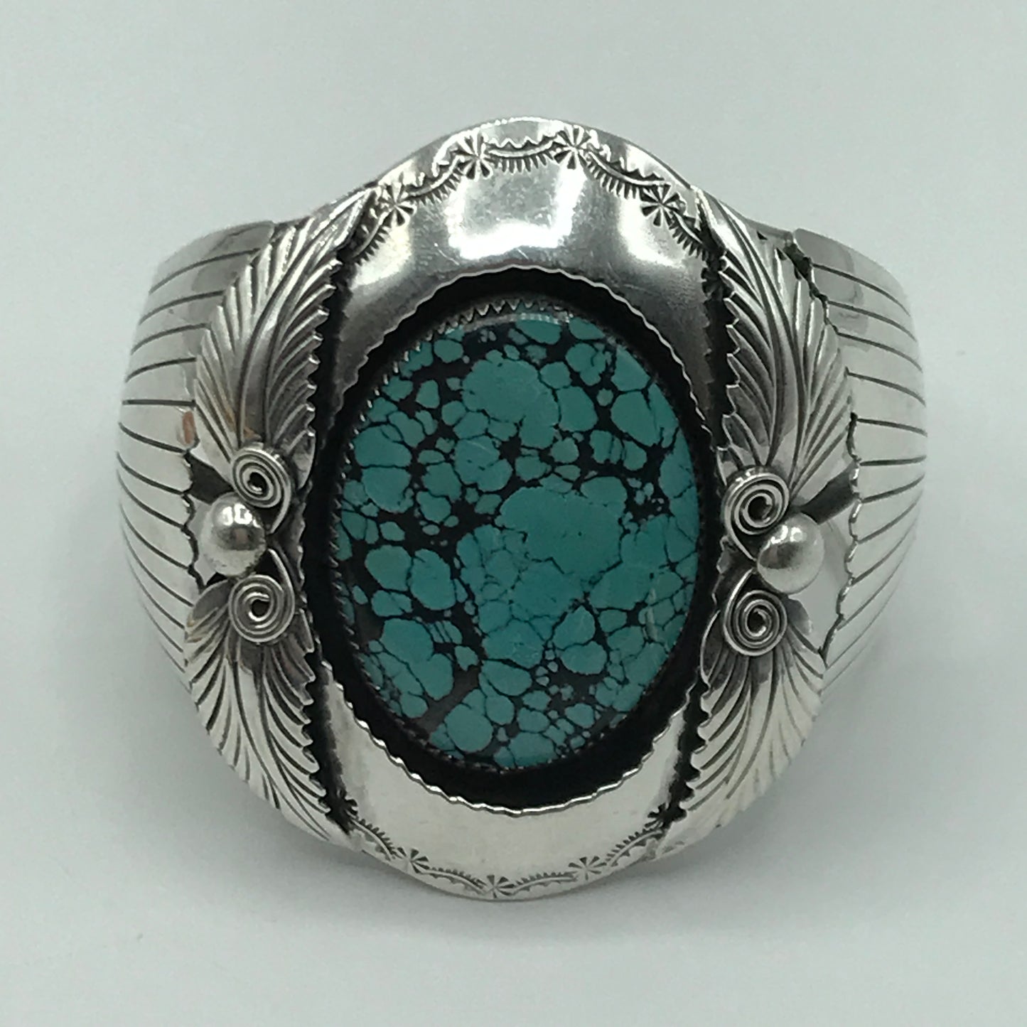 83.2g .925 Sterling Cuff Bracelet Turquoise