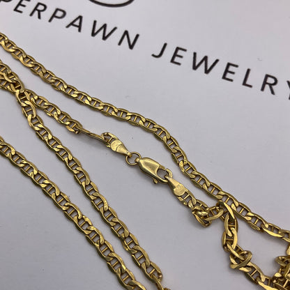 4.5g 14K Yellow Gold Mariner Link Chain