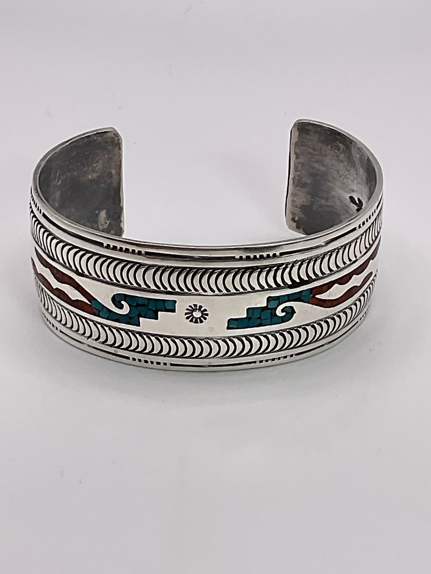 43.6g .925 Sterling Open Cuff Bracelet 7"