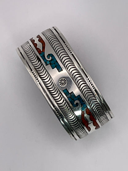 43.6g .925 Sterling Open Cuff Bracelet 7"