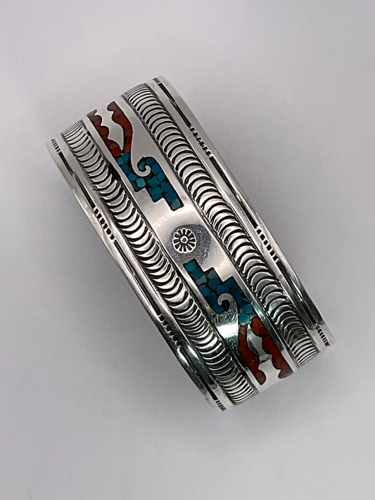 43.6g .925 Sterling Open Cuff Bracelet 7"