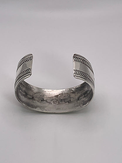 43.6g .925 Sterling Open Cuff Bracelet 7"