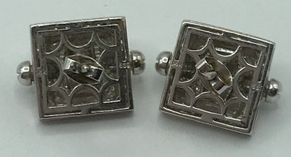 11.5g 14k White Gold Diamond Earrings