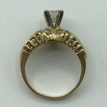 7.3g 18k Yellow Gold Engagement Ring Size 6