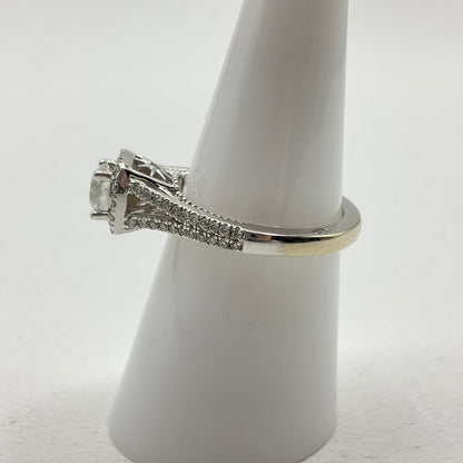 5.2g 18k White Gold Engagement Ring MARCHESA Size 7