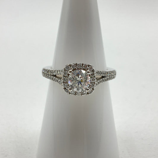 5.2g 18k White Gold Engagement Ring MARCHESA Size 7