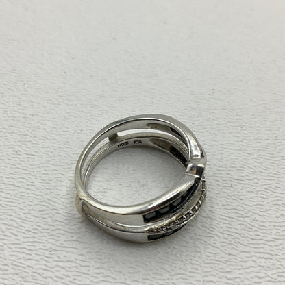 5.2g 14k White Gold Ring Guard Size 7