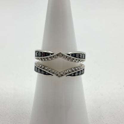 5.2g 14k White Gold Ring Guard Size 7