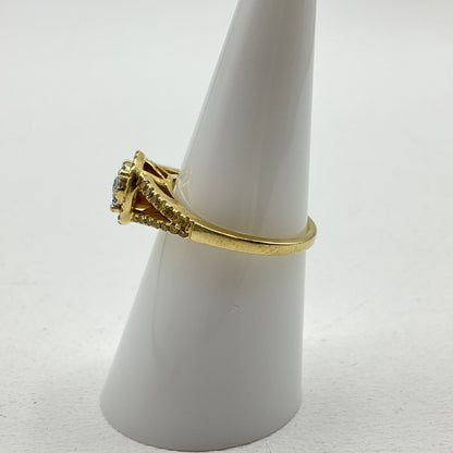 3.2g 14k Yellow Gold Diamond Ring Size 7