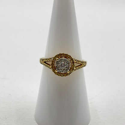 3.2g 14k Yellow Gold Diamond Ring Size 7