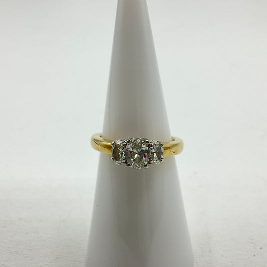 4.3g 14k Yellow Gold Diamond Ring Size 6