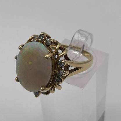 6.7g 14k Yellow Gold Ring Opal Size 7.5