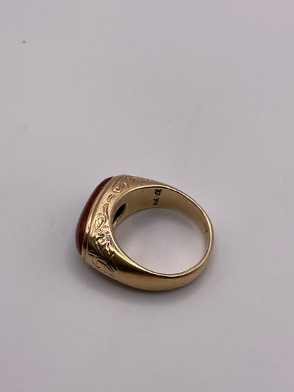 7.7g 14k Yellow Gold Ring MINGS Size 8.5