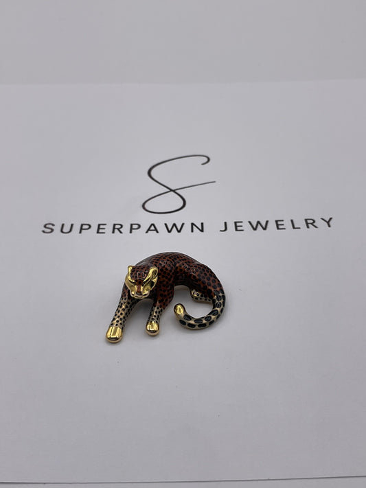 4.1g 14K Yellow Gold Cheetah Pendant