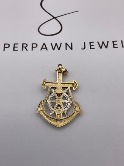 3.3g 10K Tri Tone Mariner’s Crucifix Pendant