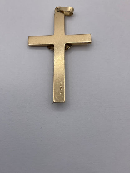 3.5g 14k Yellow Gold Inri Crucifix Pendant