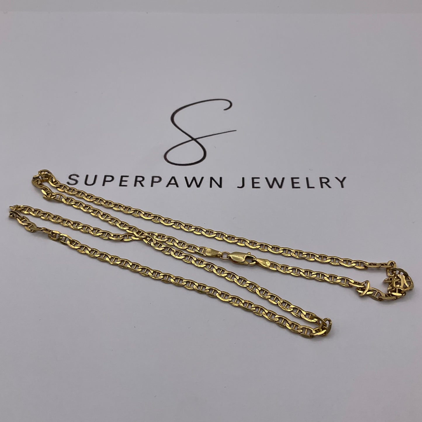 4.5g 14K Yellow Gold Mariner Link Chain