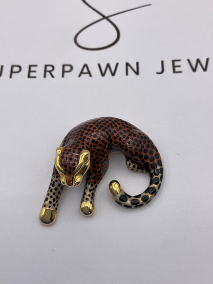 4.1g 14K Yellow Gold Cheetah Pendant