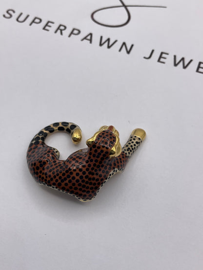 4.1g 14K Yellow Gold Cheetah Pendant