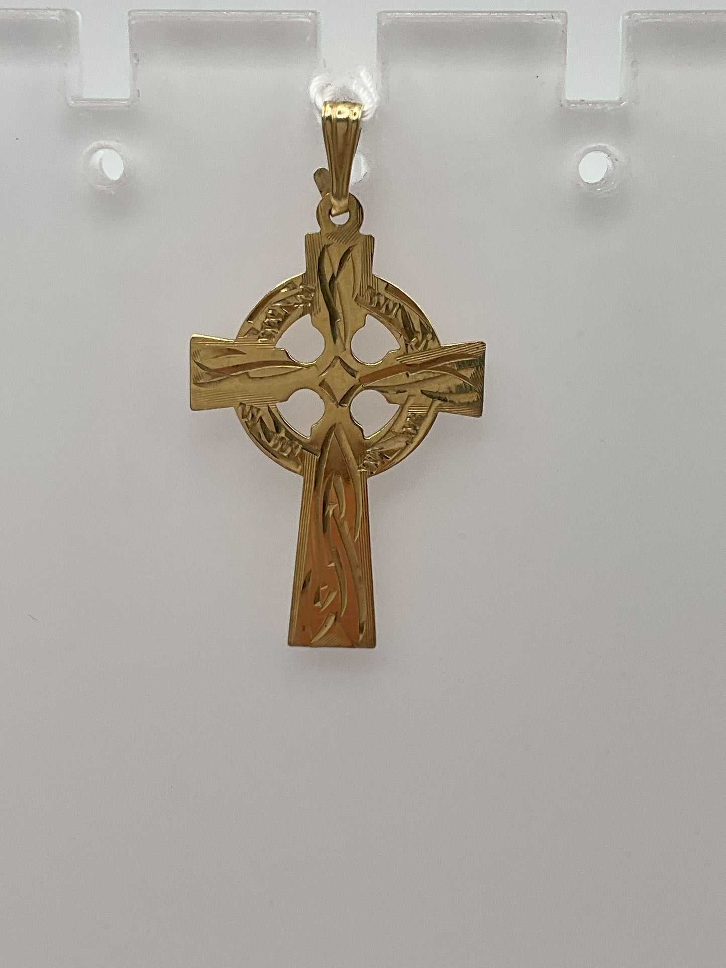 14k Yellow Gold Pendant 1.3g Cross Celtic