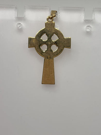 14k Yellow Gold Pendant 1.3g Cross Celtic