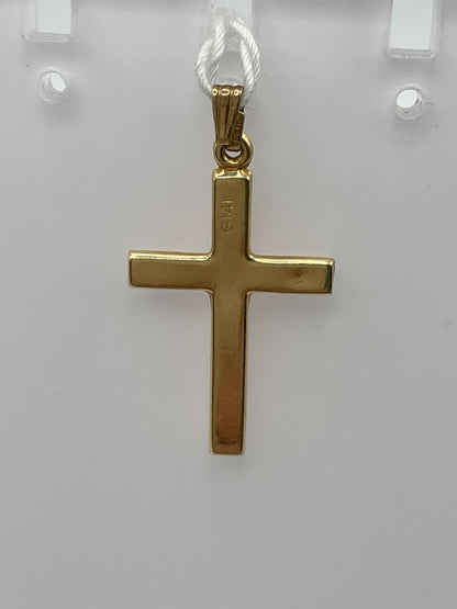 14k Yellow Gold Cross .9g