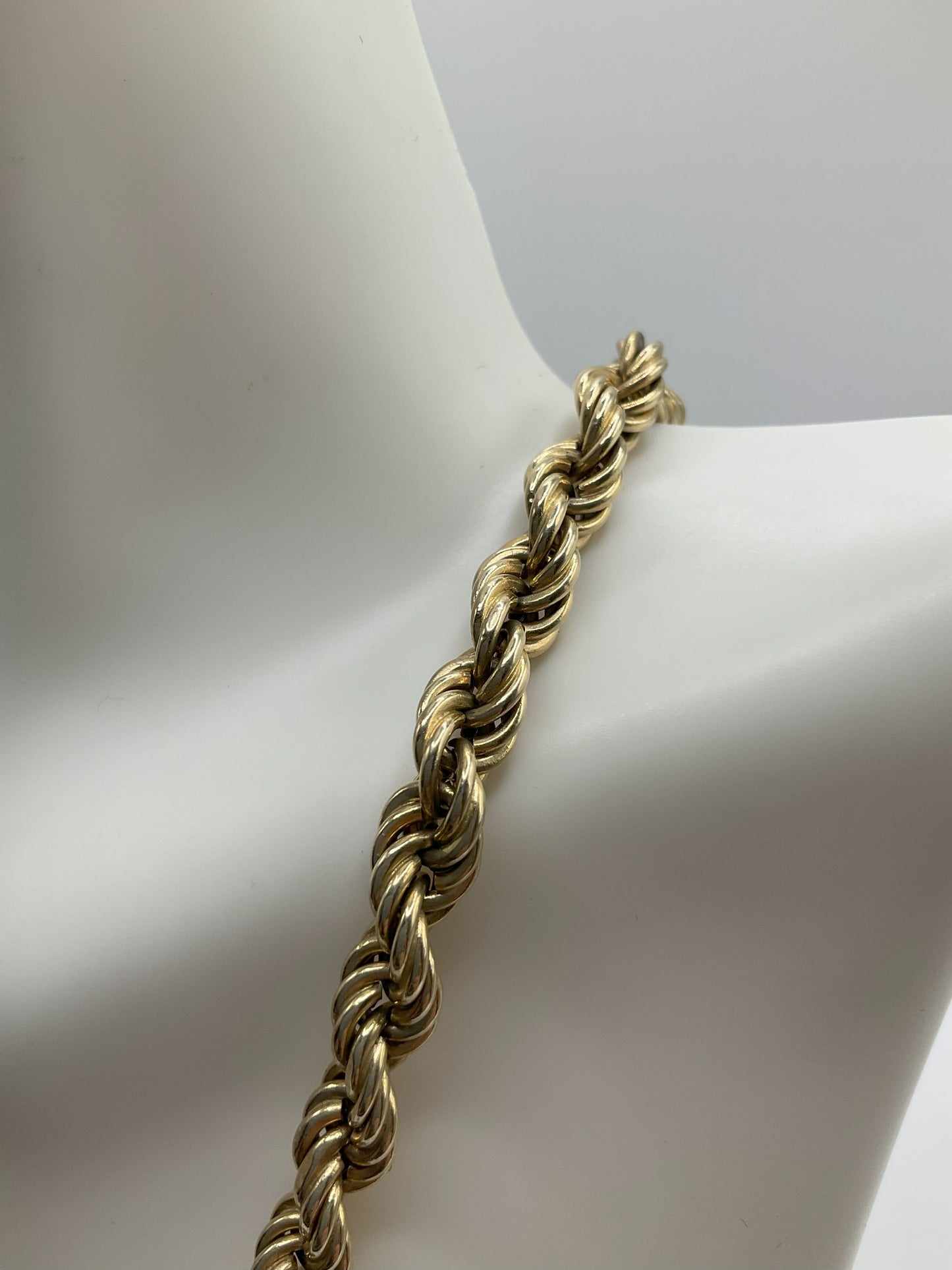 49.5g 14k Yellow Gold Rope Chain 34" 7mm