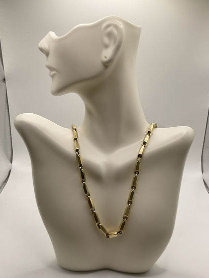 28g 10k Yellow Gold Chain 26" Bar Link