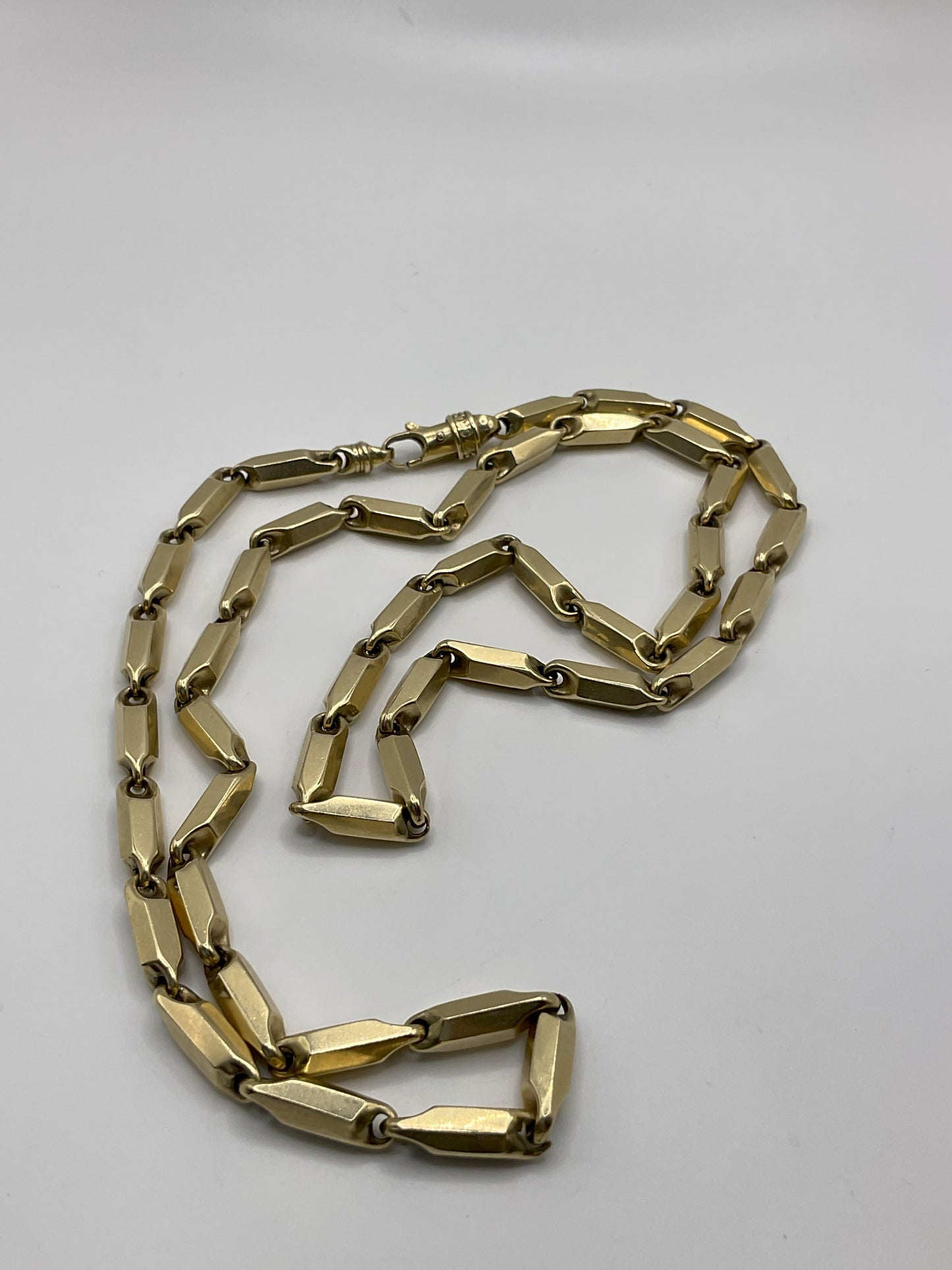 28g 10k Yellow Gold Chain 26" Bar Link