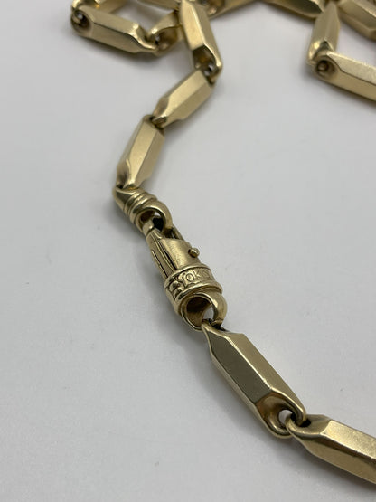 28g 10k Yellow Gold Chain 26" Bar Link