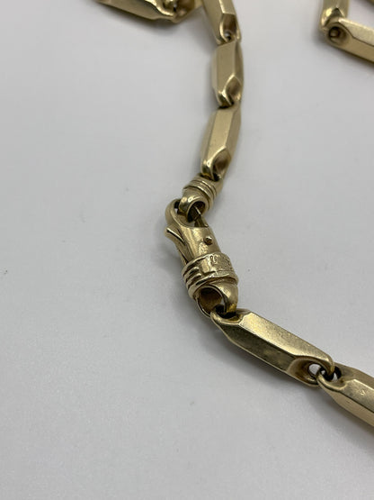 28g 10k Yellow Gold Chain 26" Bar Link