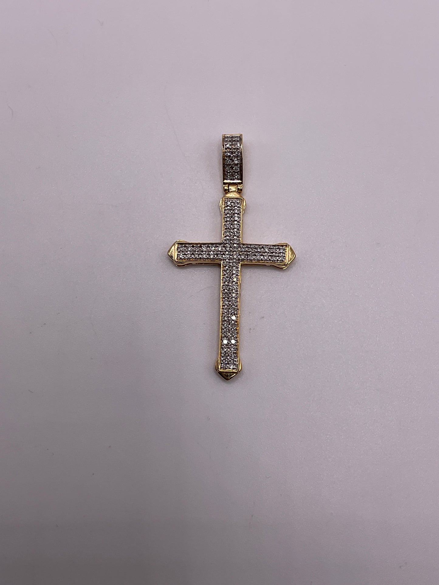 2.5g 10k Yellow Gold Diamond Cross