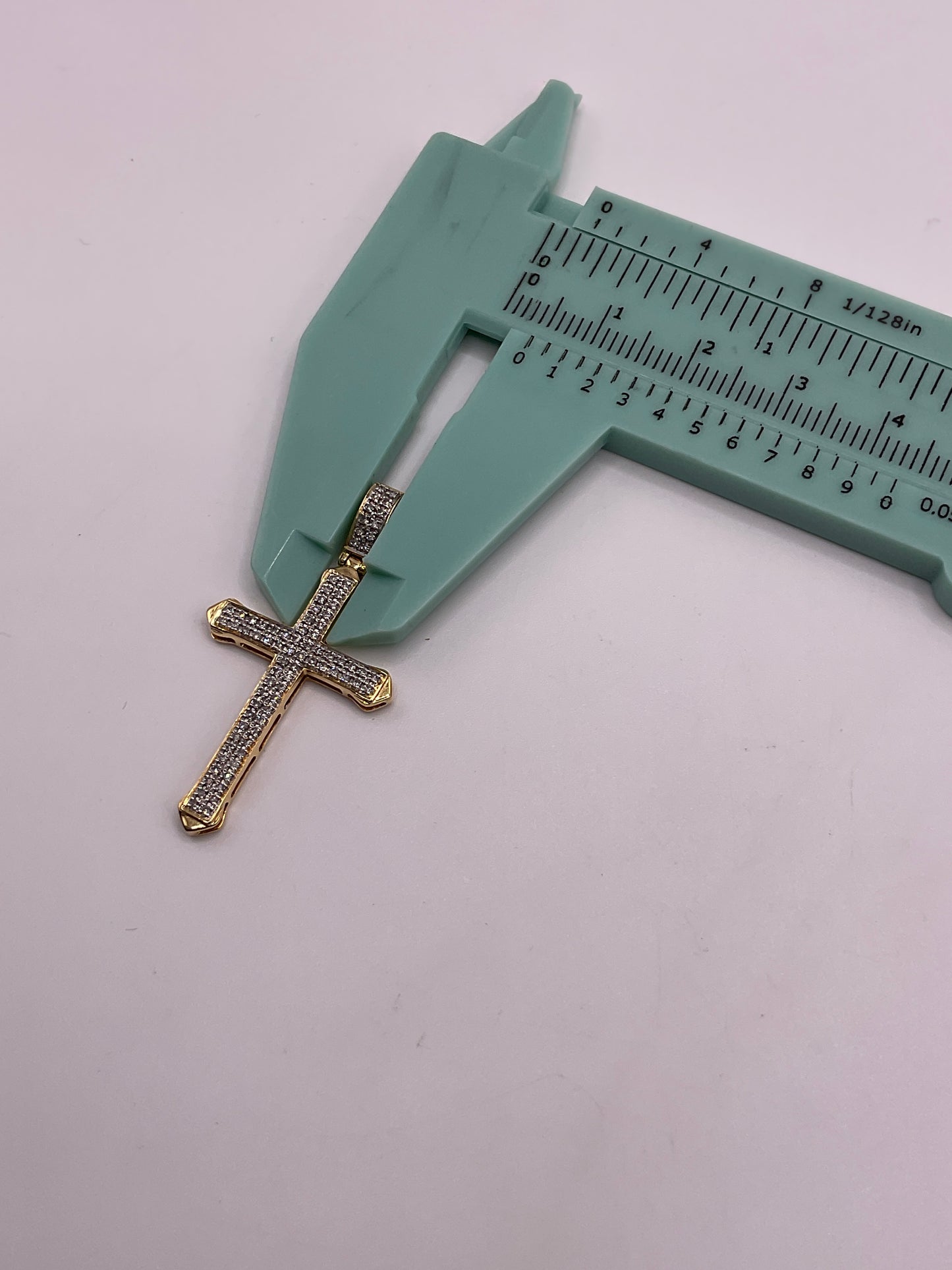 2.5g 10k Yellow Gold Diamond Cross