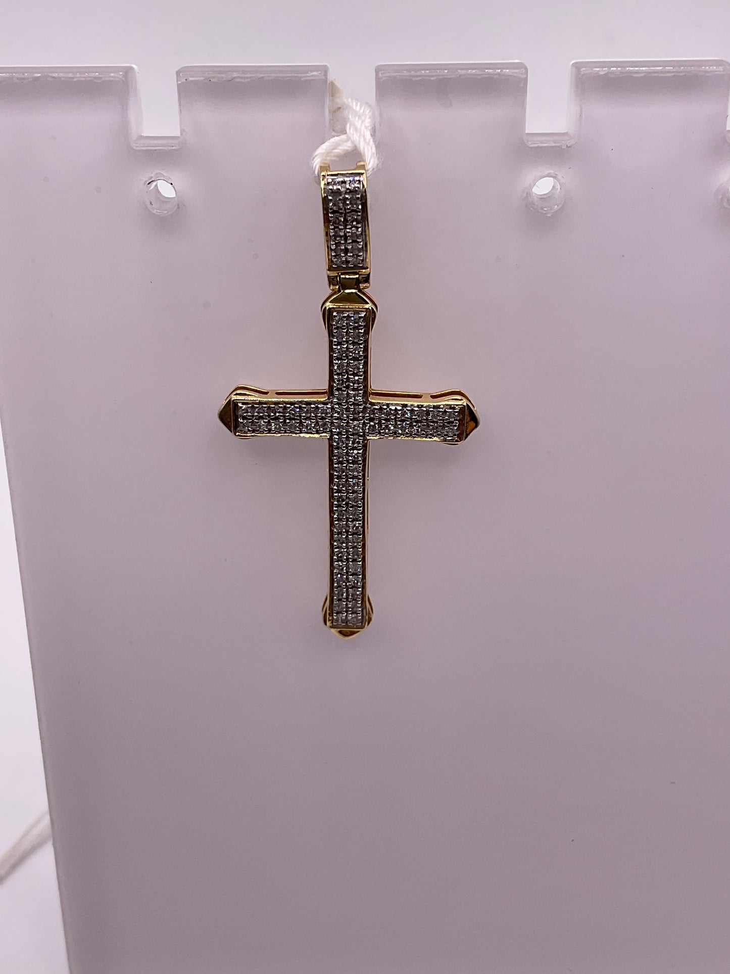 2.5g 10k Yellow Gold Diamond Cross