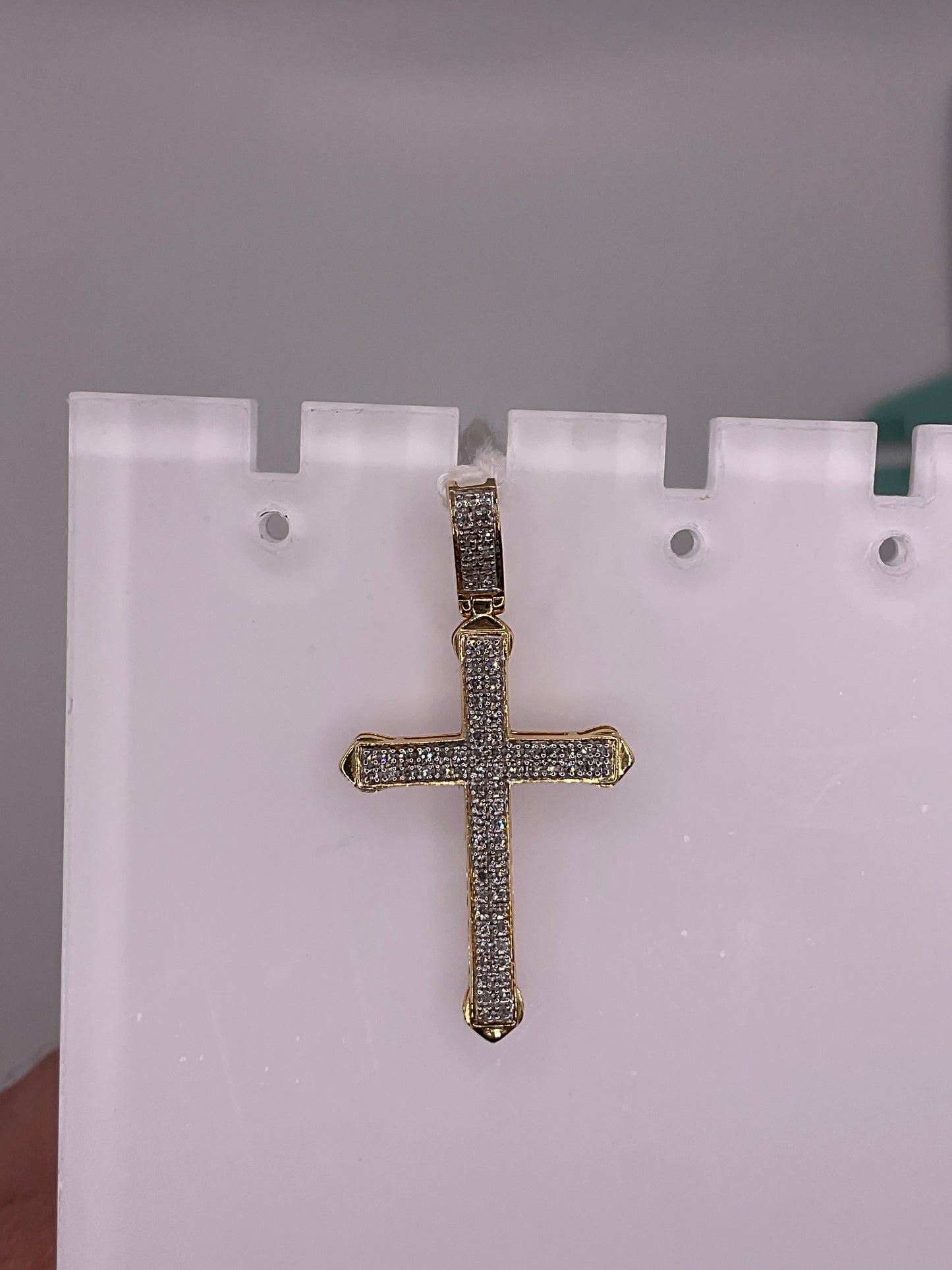 2.5g 10k Yellow Gold Diamond Cross