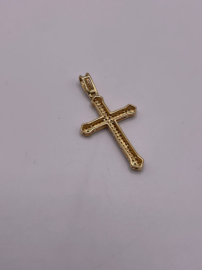 2.5g 10k Yellow Gold Diamond Cross