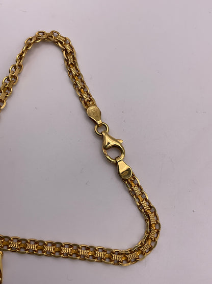 20.5g 14k Yellow Gold Necklace/Cross 24"