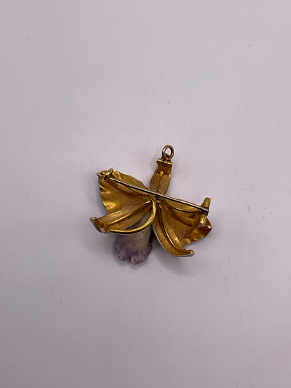 10.8g 14k Yellow Gold Floral Pendant