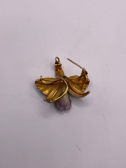 10.8g 14k Yellow Gold Floral Pendant