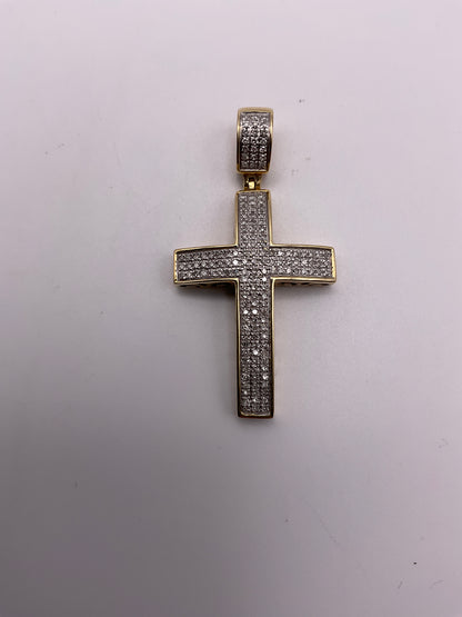 4.4g Two Tone Diamond Cross