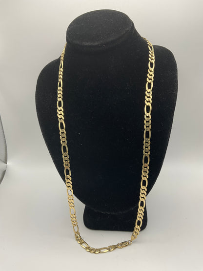 23.8g 14k Yellow Gold Chain, 22in, 5.5mm Figaro Link